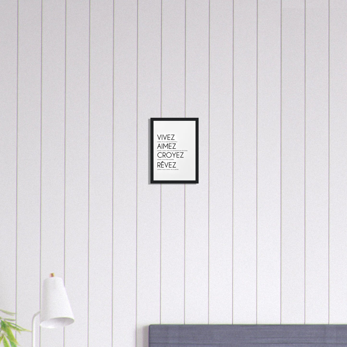 Canvanation Print Material A4 21x29.7 cm / 8x12″ Tableau Citation Motivation Vivez Aimez Croyez Rêver