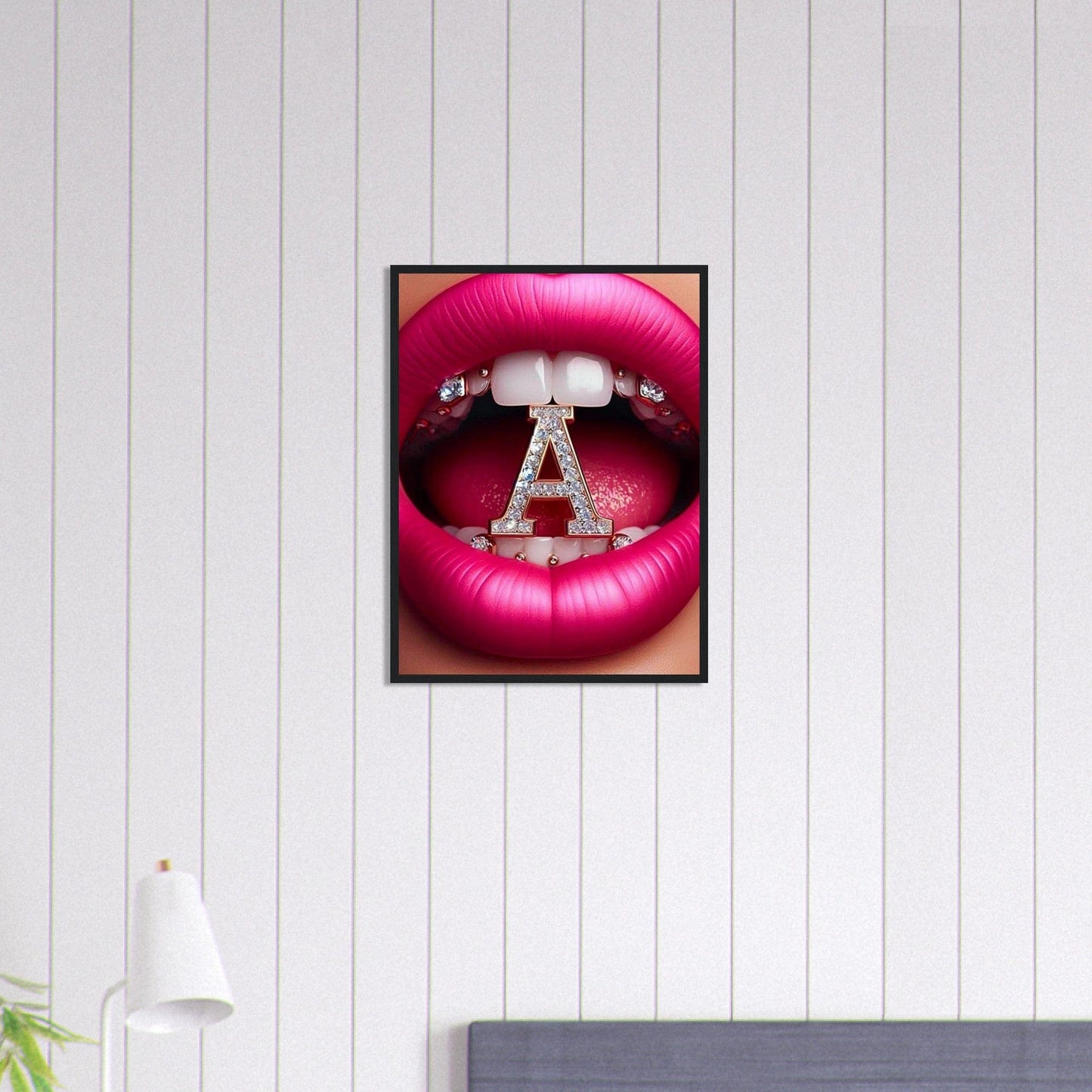 Canvanation Print Material 45x60 cm / 18x24″ Tableau Levres Lettre A