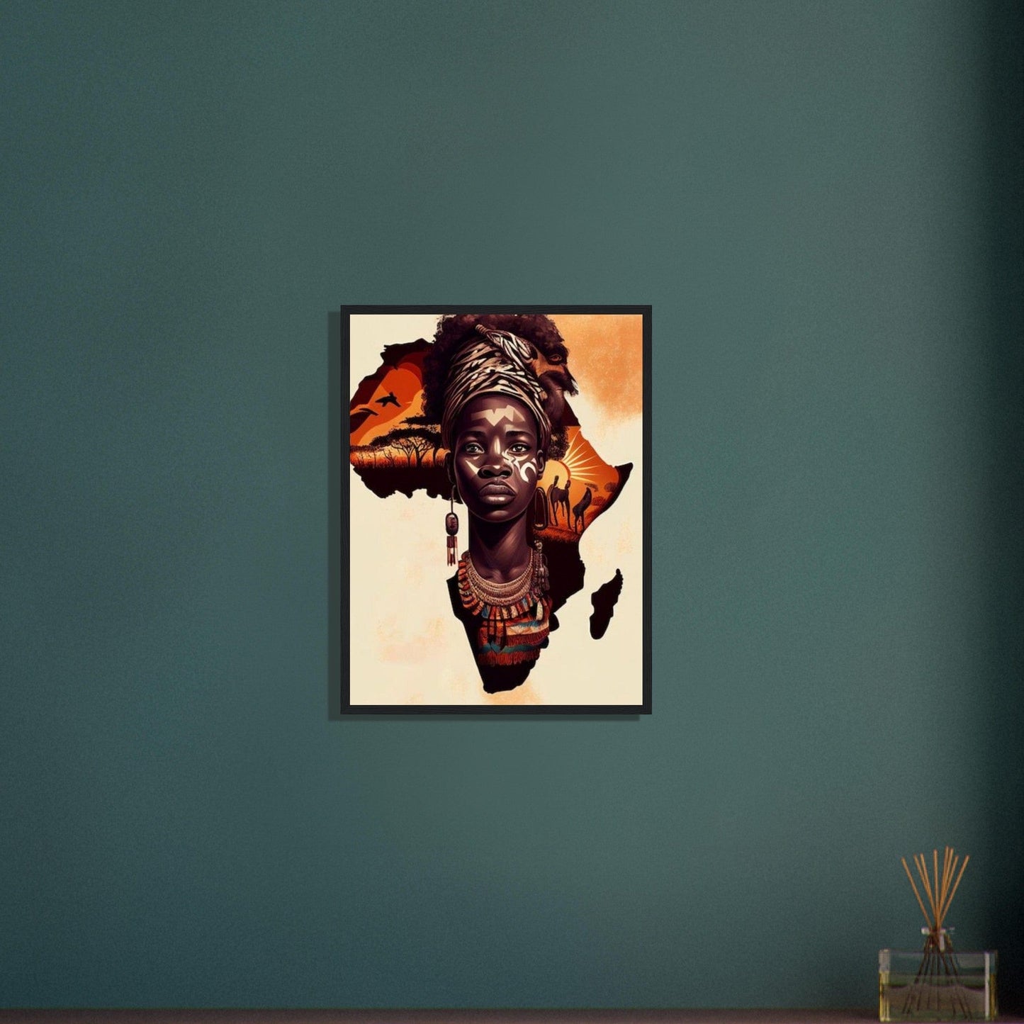 Canvanation Print Material Tableaux Africain Carte