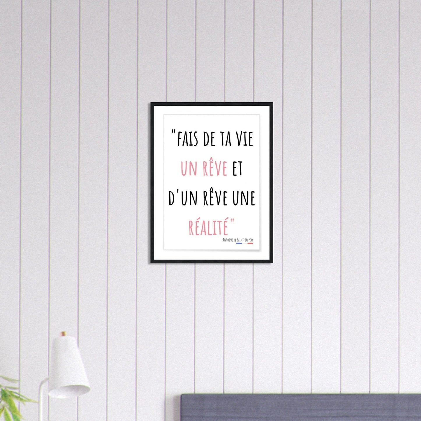 Canvanation Print Material 45x60 cm / 18x24″ Tableau Citation Antoine de St Exupery