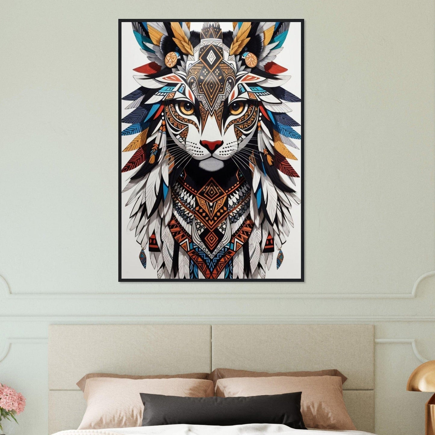 Canvanation Print Material Tableau Chat Pop Art Indien