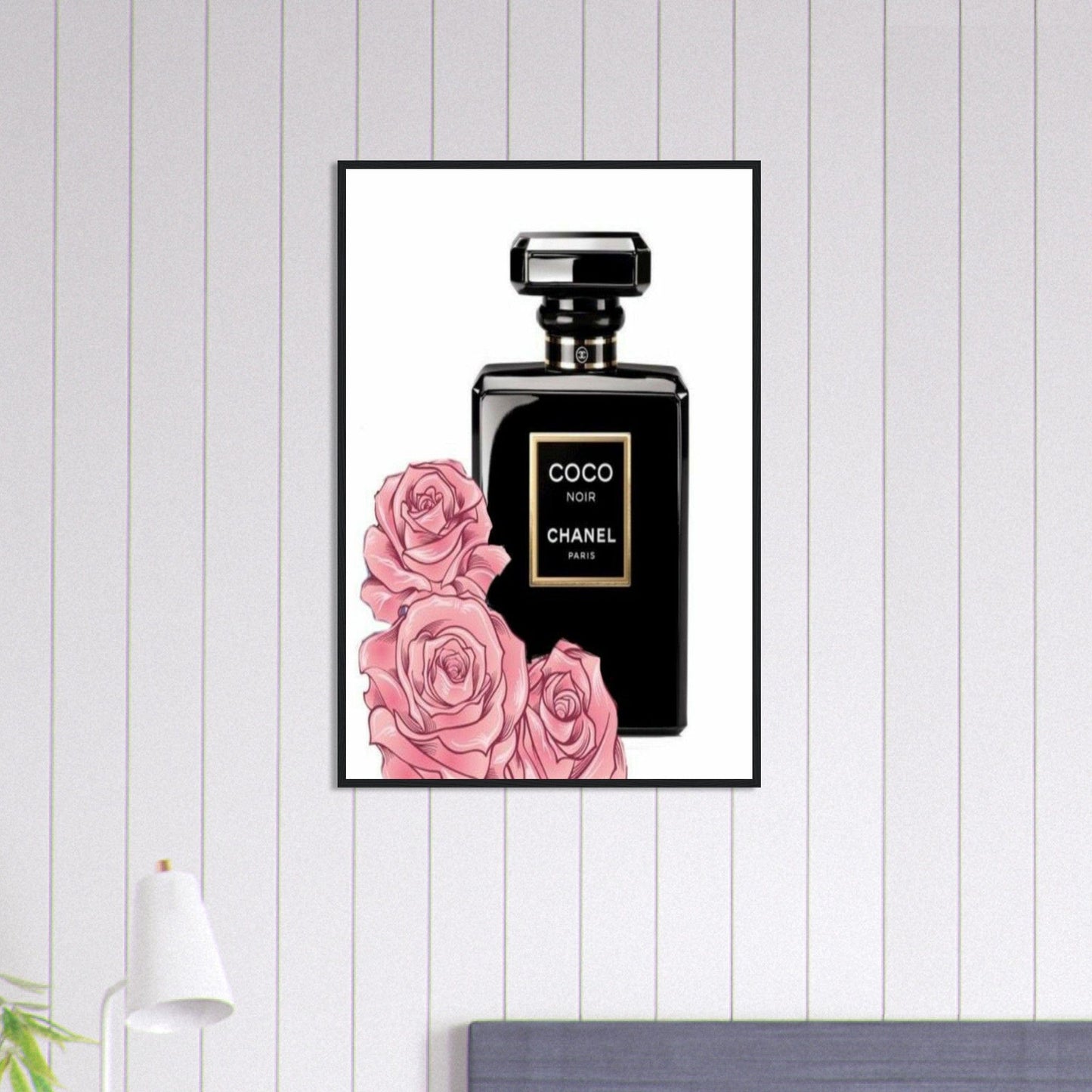 Canvanation Print Material 60x90 cm / 24x36″ Tableau Chanel Numéro 5 Rose Dessin