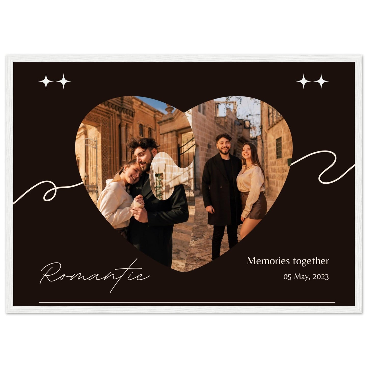 Canvanation Print Material 50x70 cm / 20x28″ / Blanc Pèle Mèle Couple "Romantic"