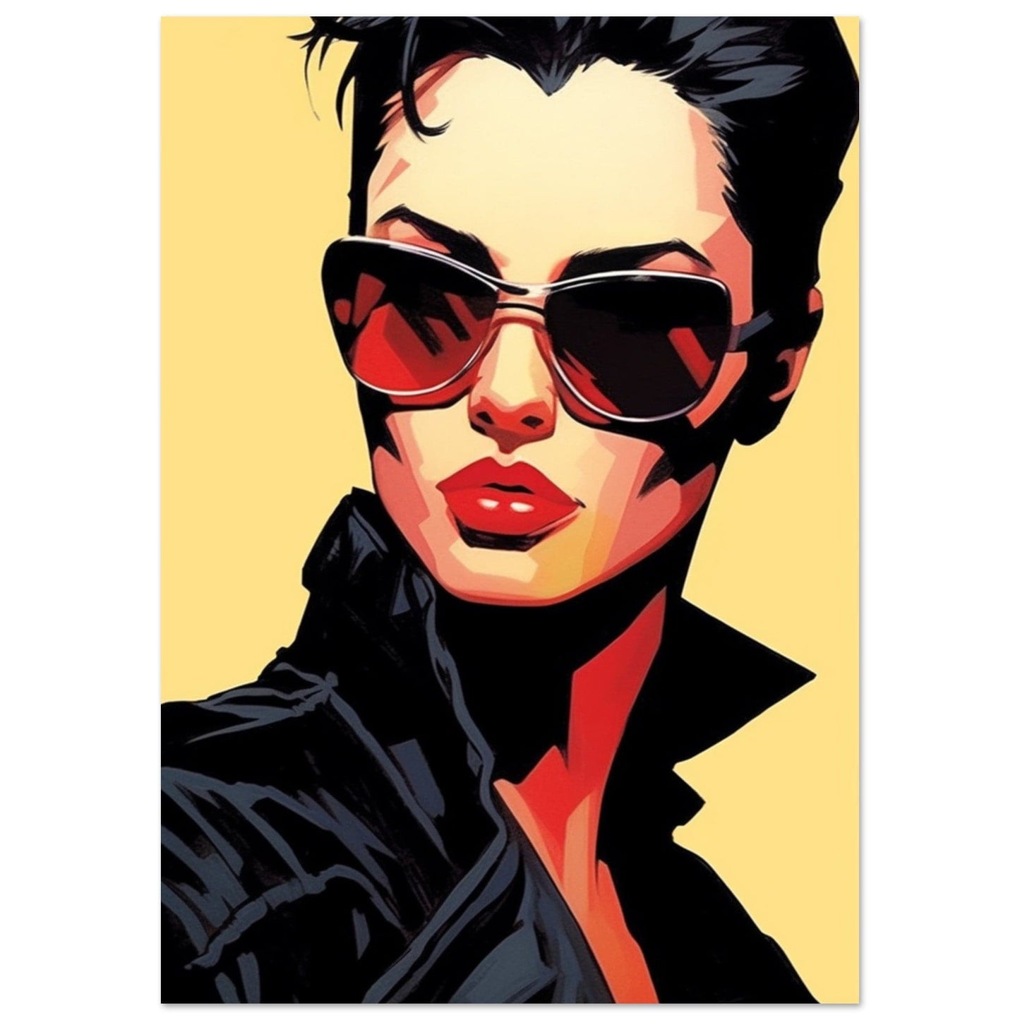 Gelato Print Material A0 (84.1 x 118.9  cm) Peinture Portrait Femme Moderne