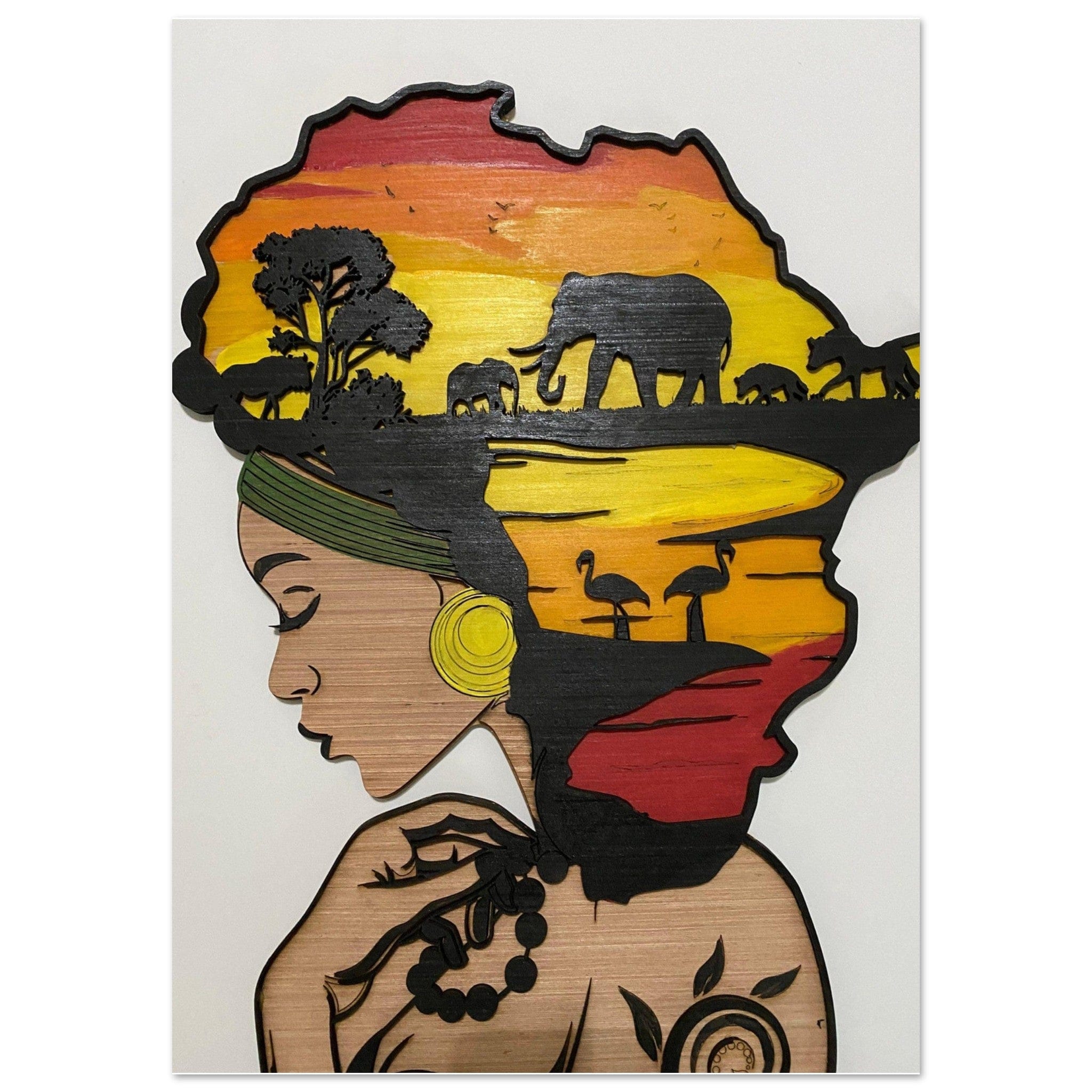 Gelato Print Material A0 (84.1 x 118.9 cm) Affiche Africain en Bois