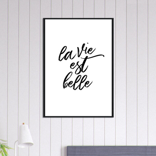 Canvanation Print Material 70x100 cm / 28x40″ Tableau Citation La Vie Belle
