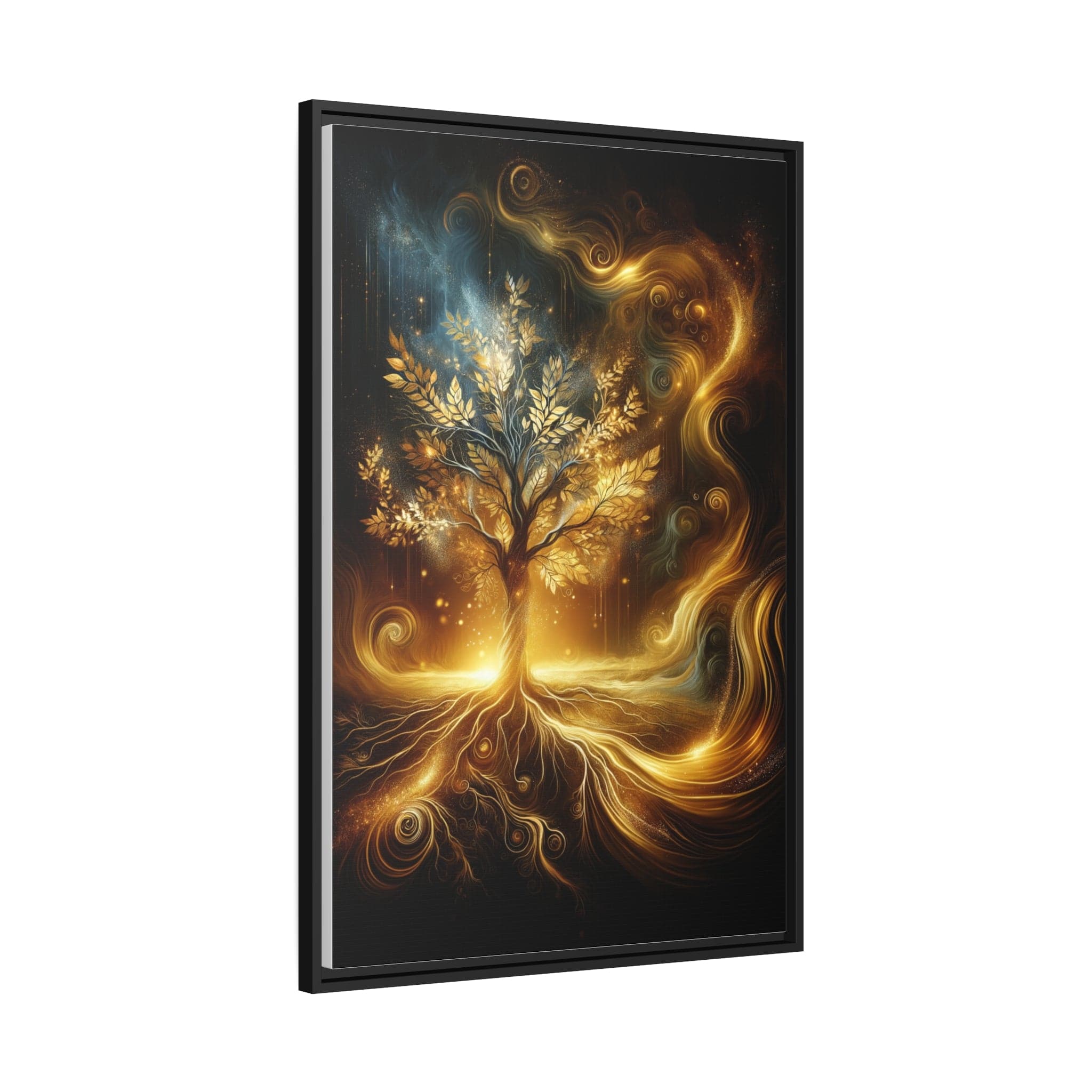 Printify Canvas Tableau L'arbre de vie en or étincelant: la puissance et la beauté de la nature sublimées