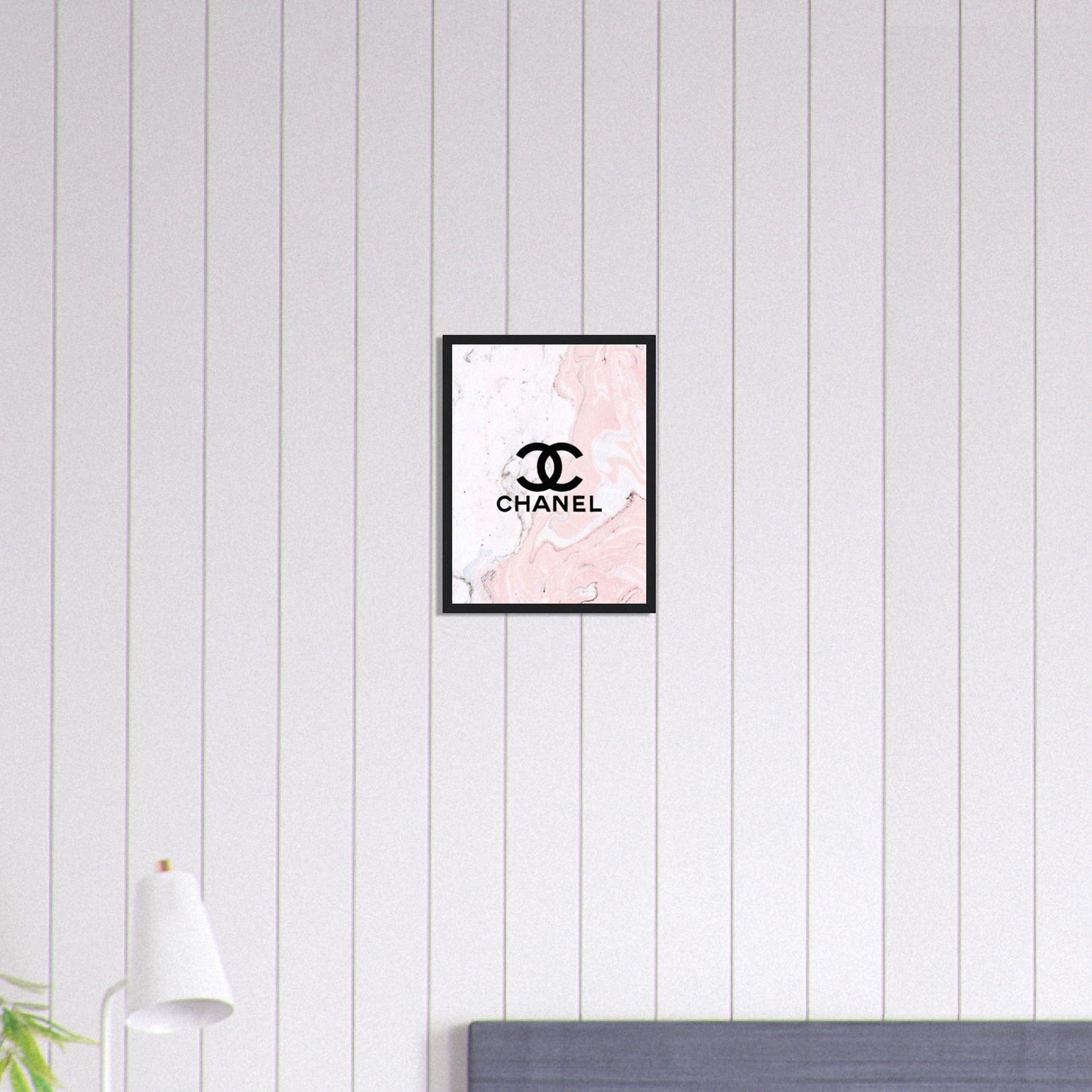 Canvanation Print Material 30x40 cm / 12x16″ Tableau Chanel Fond Rose Peinture