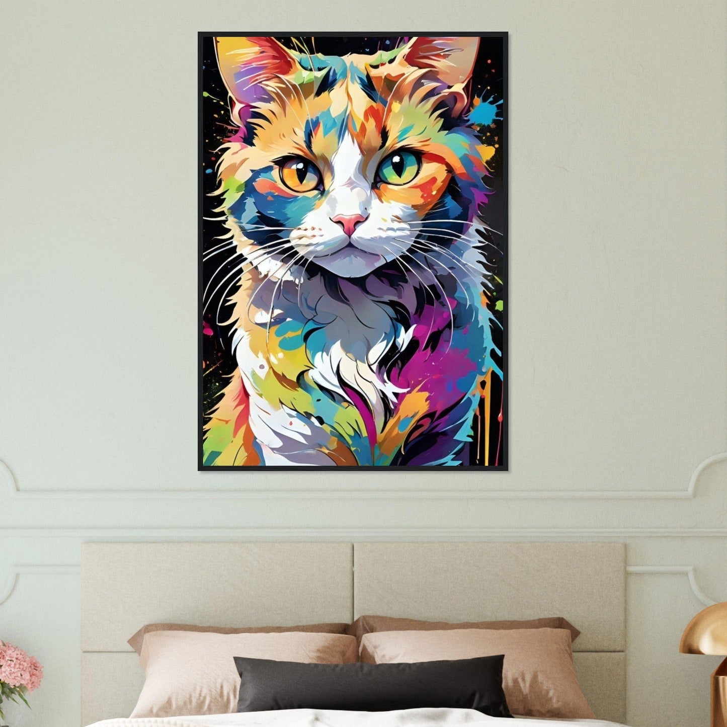 Canvanation Print Material Tableau Chat Pop Art Coloré