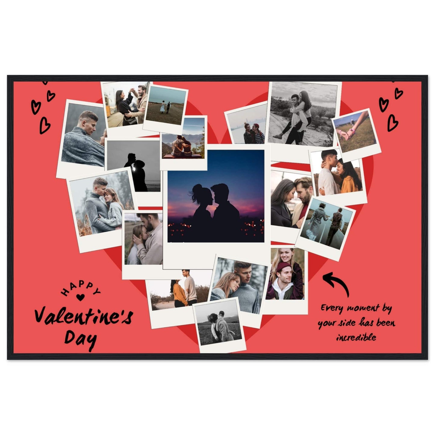 Canvanation Print Material 60x90 cm / 24x36″ / Noir Pele Mele Cadre Photo Couple "Every Moment"