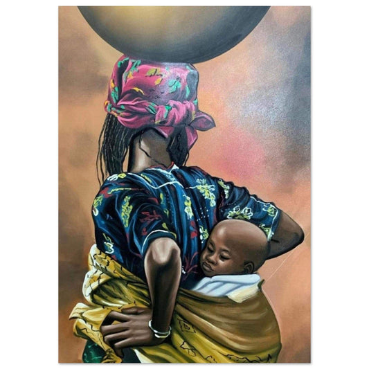 Gelato Print Material A1 (59.4 x 84.1  cm) Affiche Africaine Femme Avec Enfant