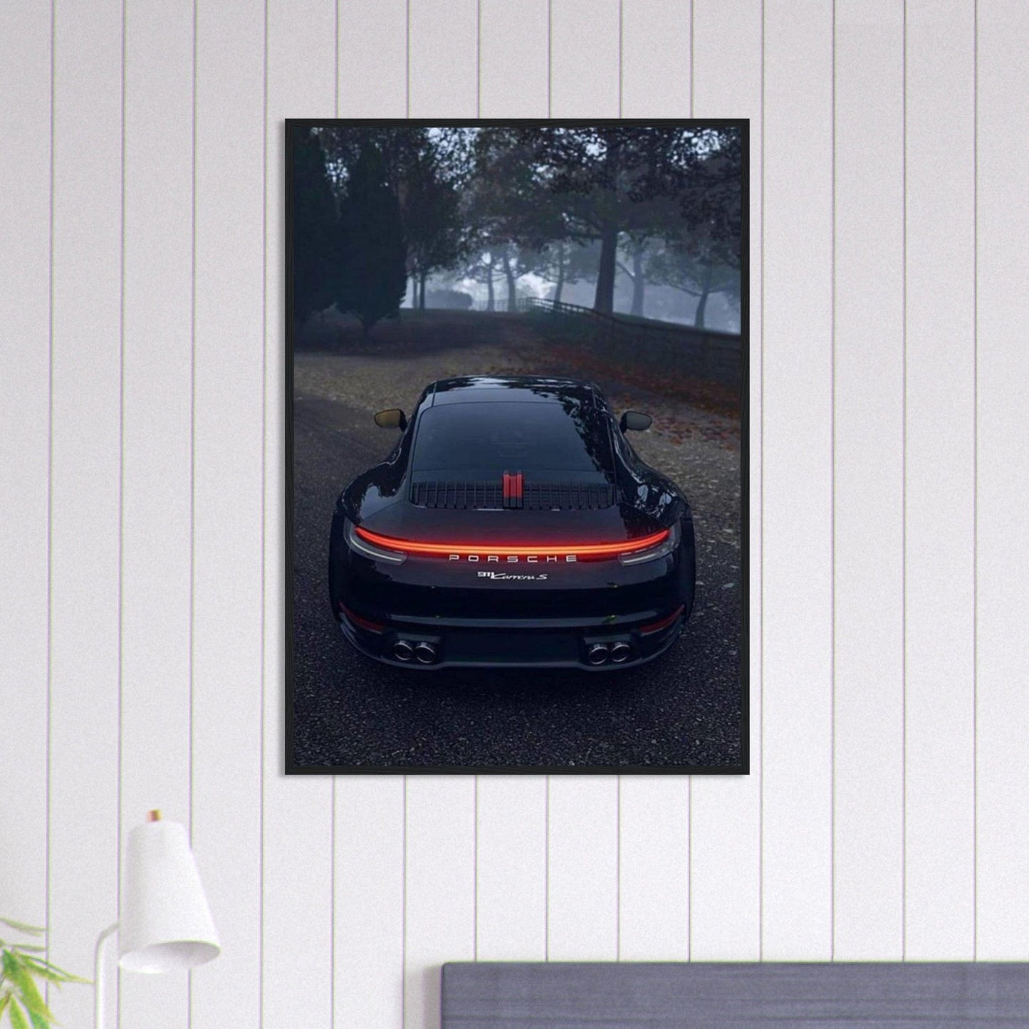 Gelato Print Material Tableau Porsche Noir