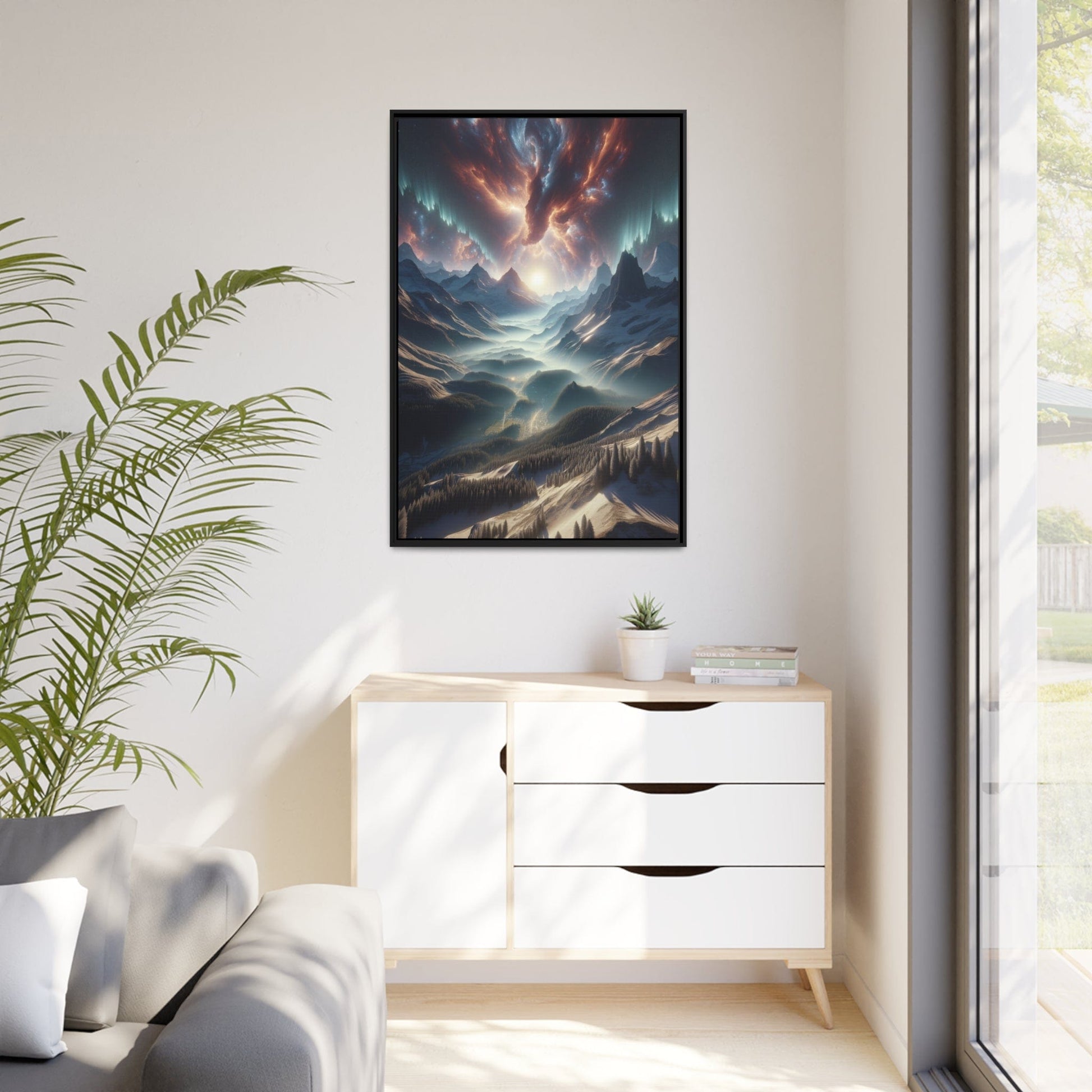 Printify Canvas Tableau Sérénité Altitudinale : Les Cimes en Fusion