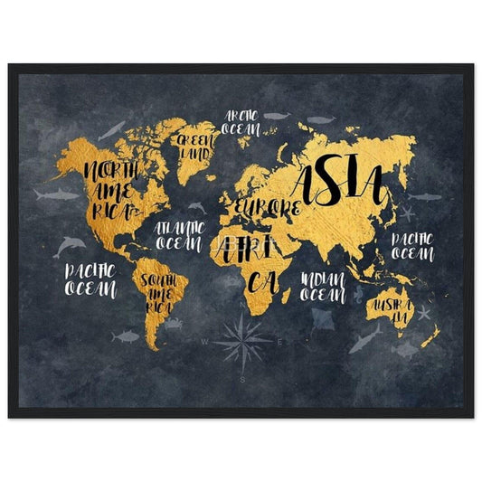 Canvanation Print Material 45x60 cm / 18x24″ Tableau Mappemonde - Universel