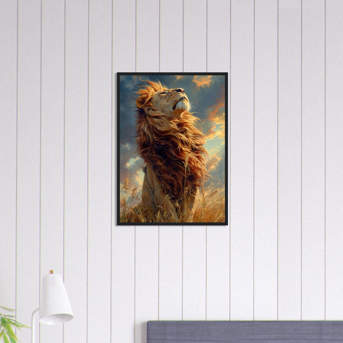Canvanation Print Material 50x70 cm / 20x28″ Tableau Lion Dans La Savanne