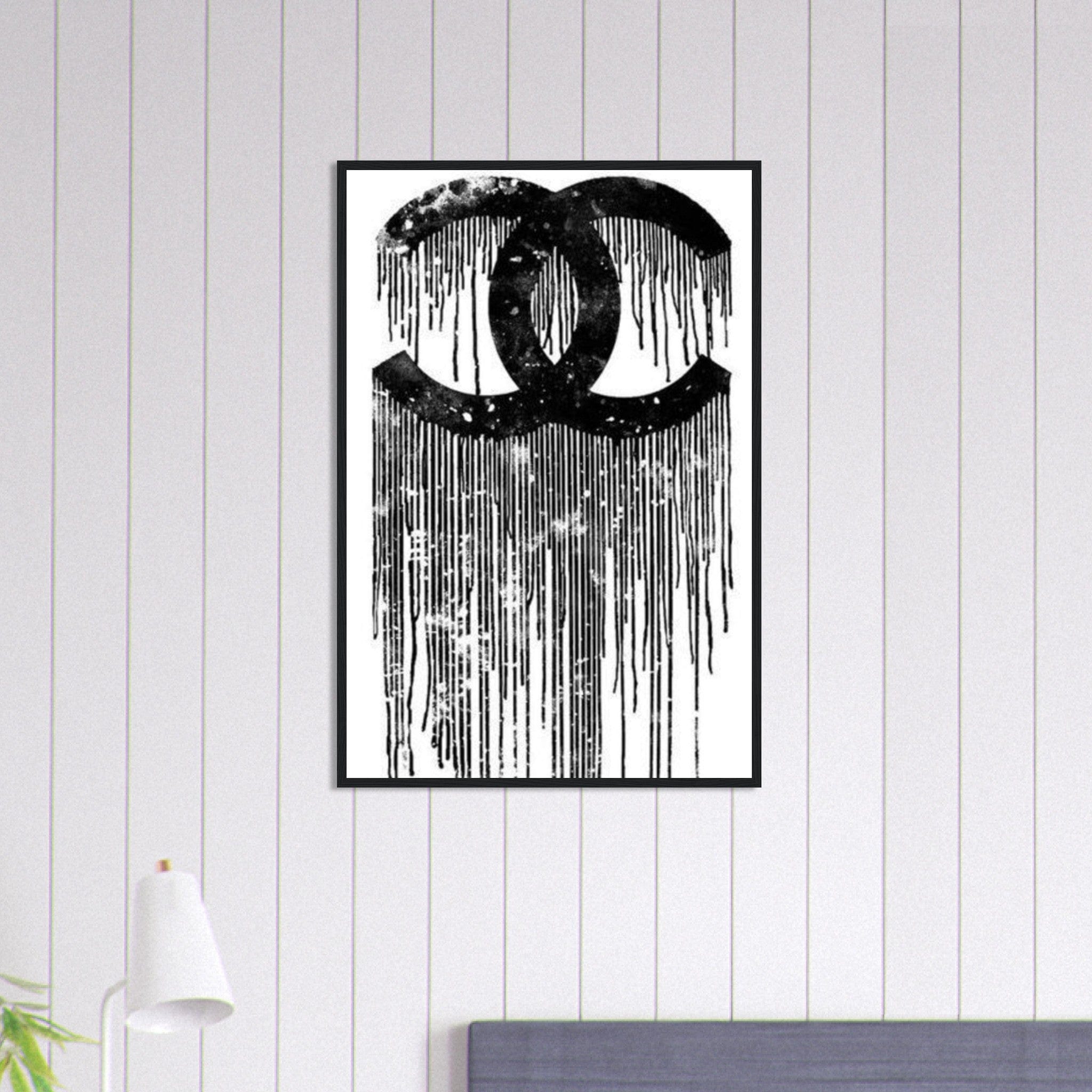 Canvanation Print Material 60x90 cm / 24x36″ Tableau Pop Art Luxe Chanel Noir