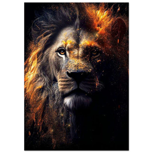 Canvanation Print Material A1 (59.4 x 84.1  cm) Poster Lion Pop Art
