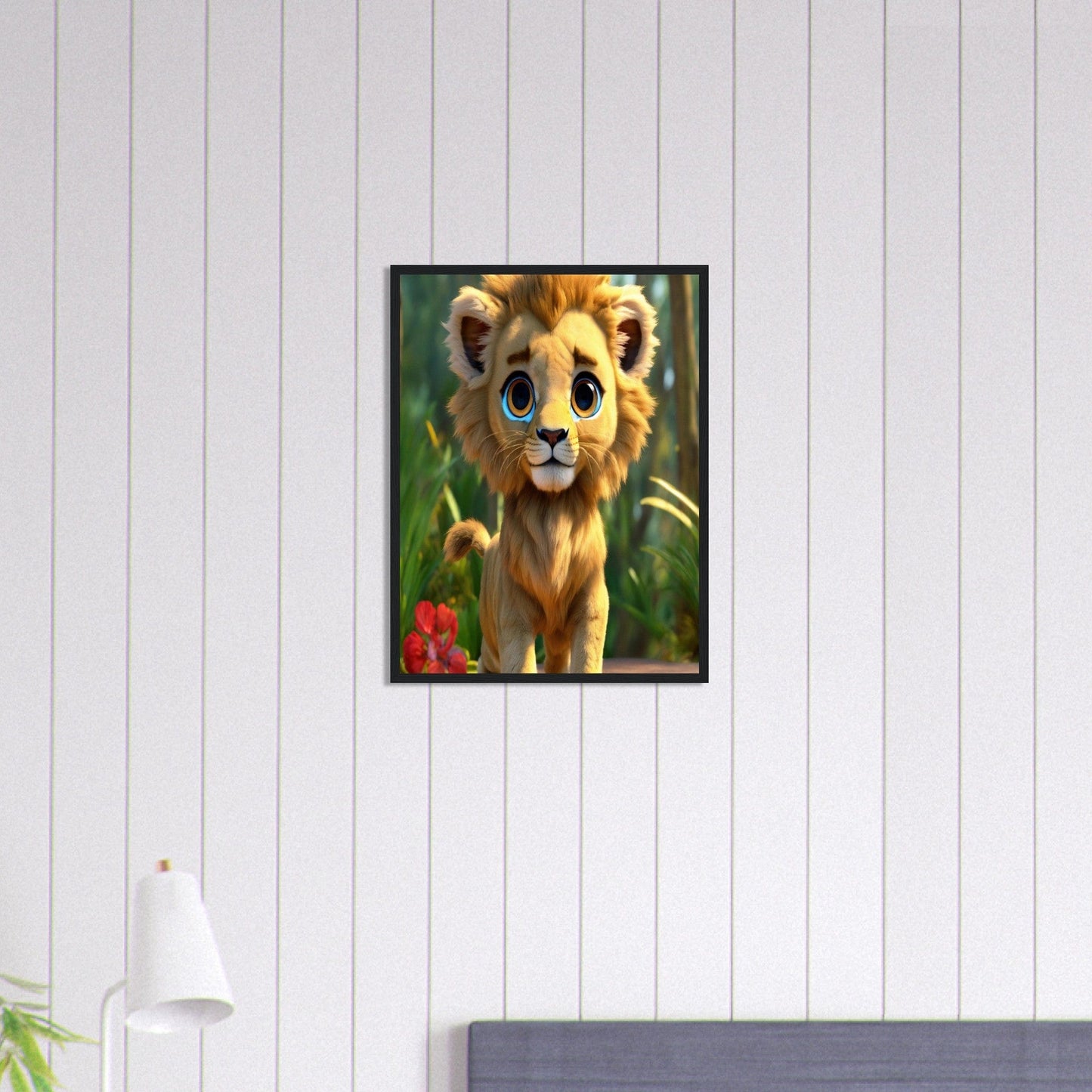 Canvanation Print Material 45x60 cm / 18x24″ Tableau Lionceau Jeux Sauvages