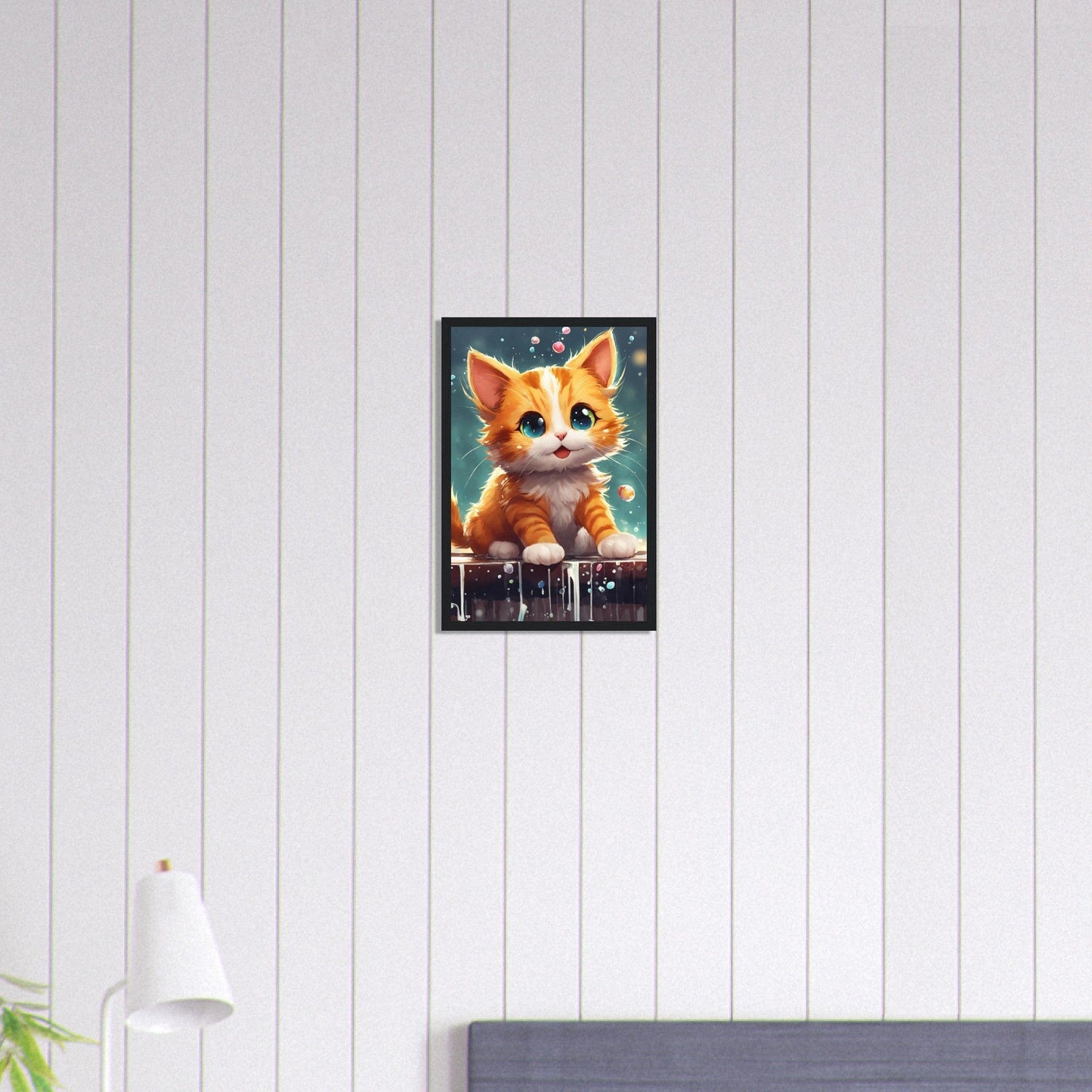 Canvanation Print Material 30x45 cm / 12x18″ Tableau Chat Esprit De La Nuit