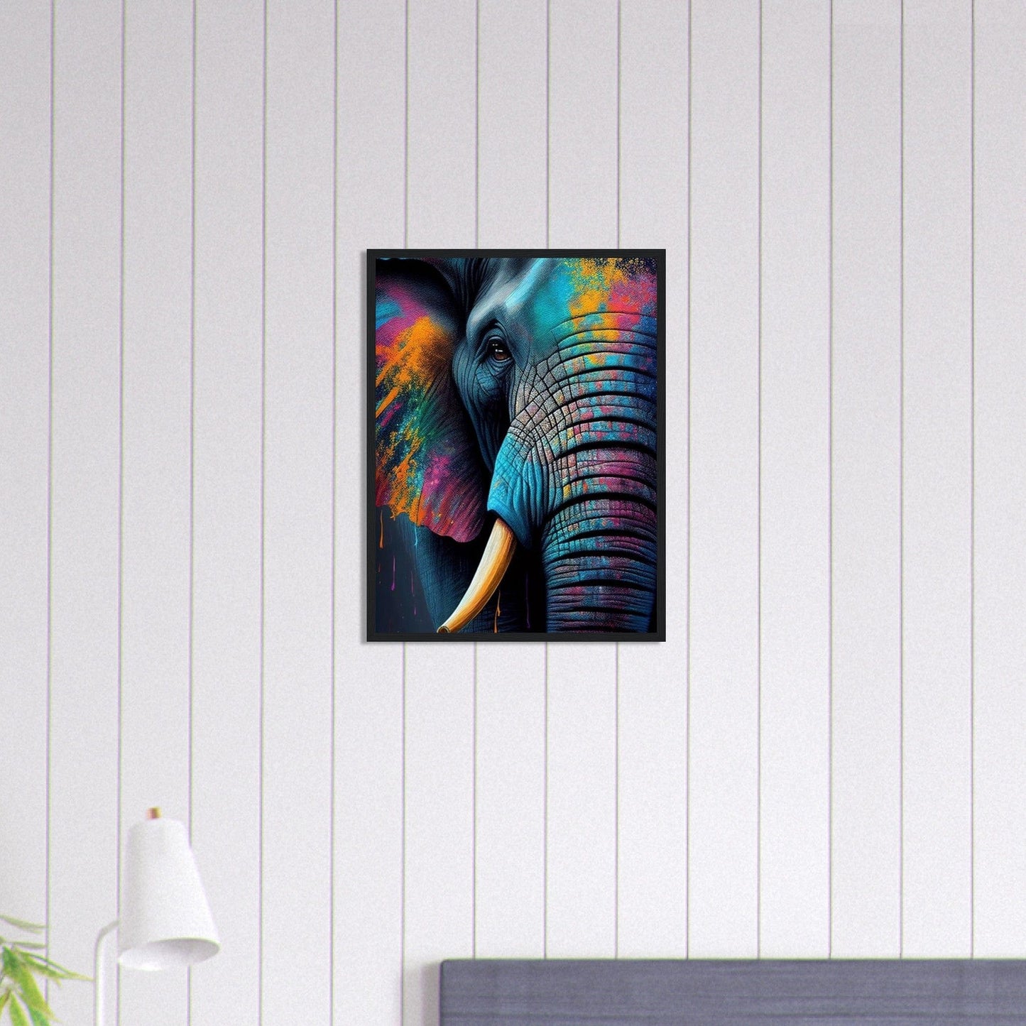 Canvanation Print Material 45x60 cm / 18x24″ Tableau Elephant Trompe Céleste