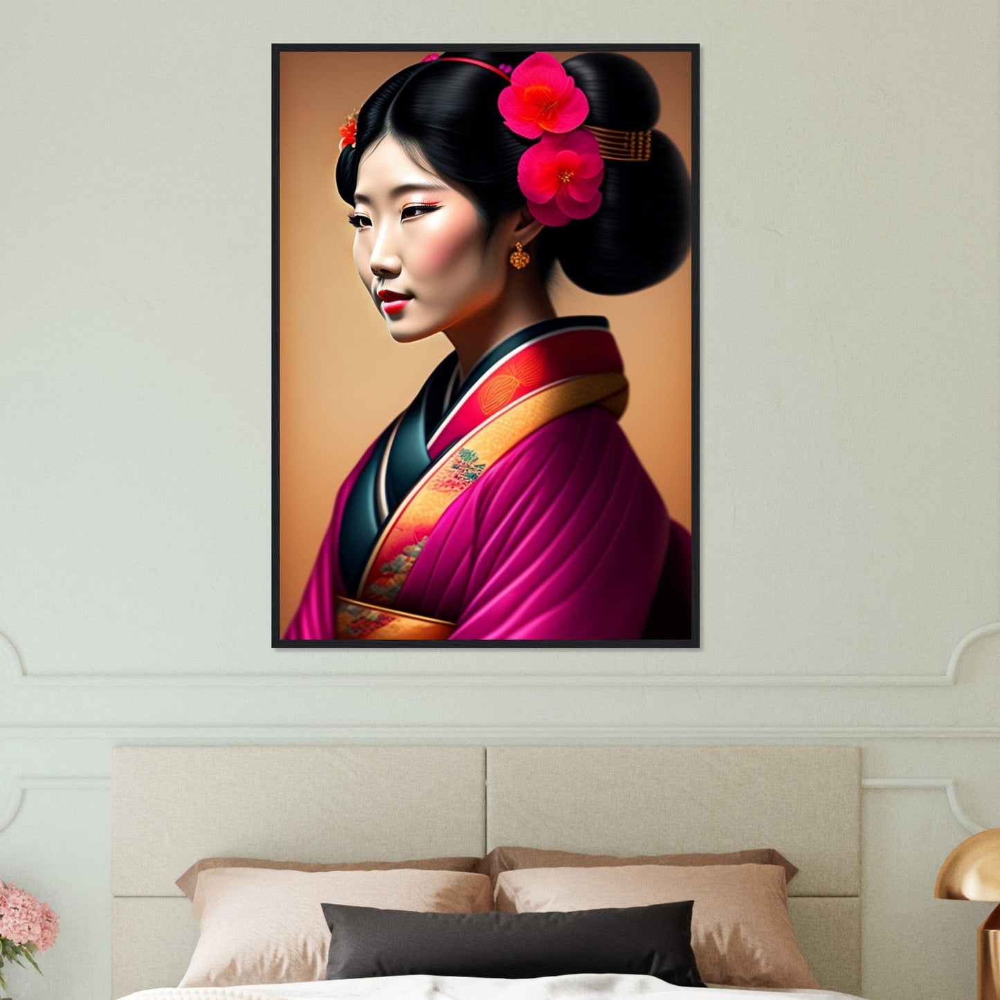 Canvanation Print Material 70x100 cm / 28x40″ Tableau Japon Geisha Kimono