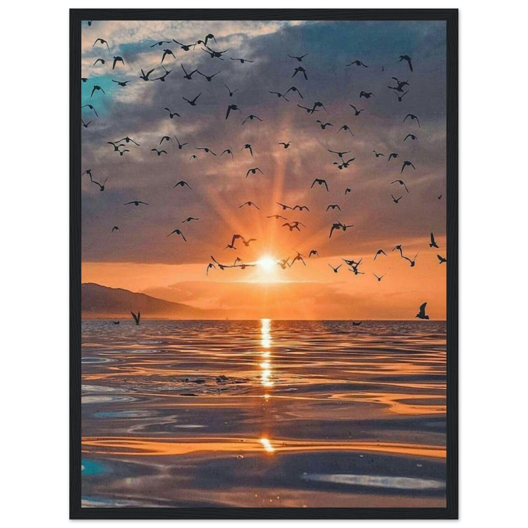 Gelato Print Material 45x60 cm / 18x24″ Peinture Coucher De Soleil Impressionniste