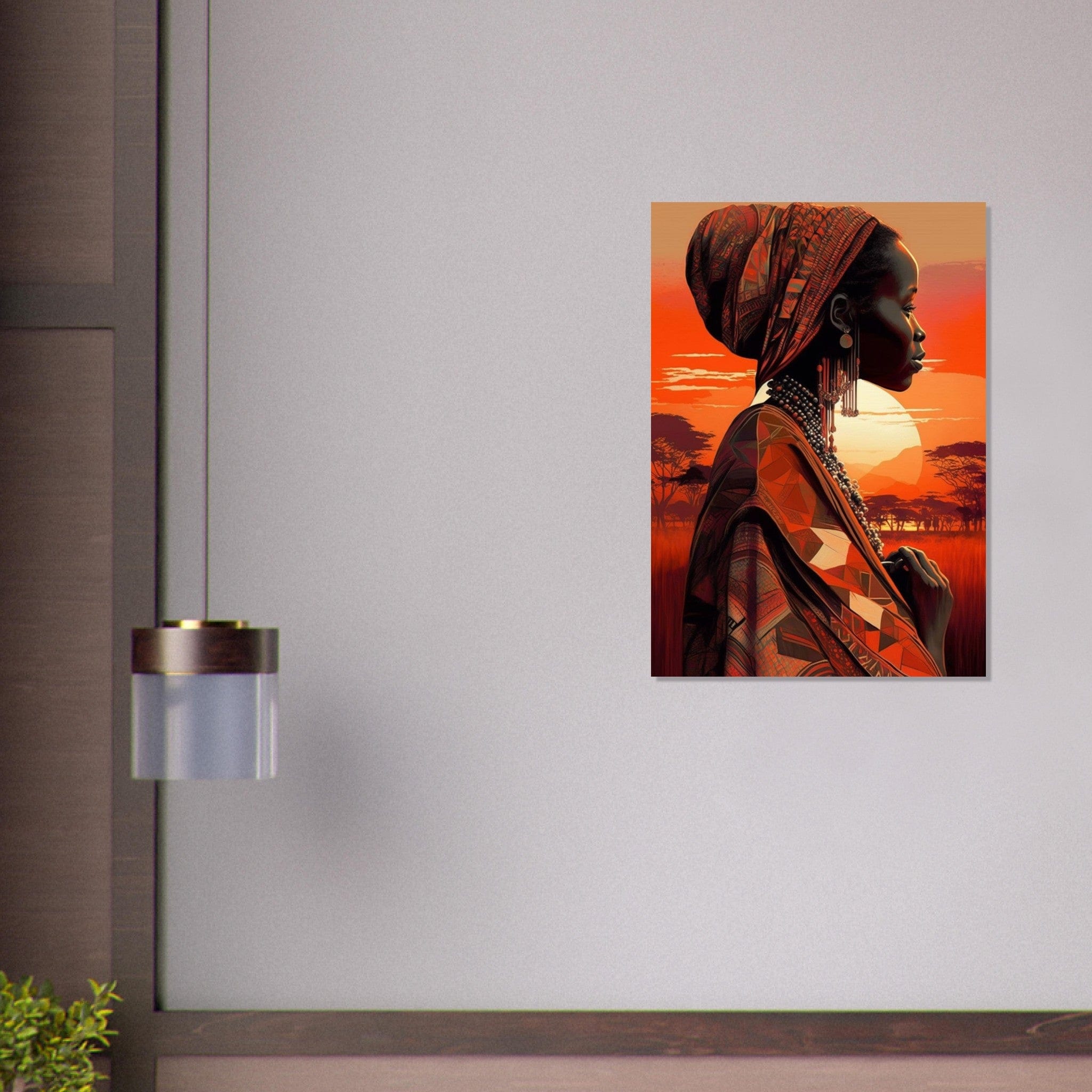Gelato Print Material Poster Africain Turban Rouge