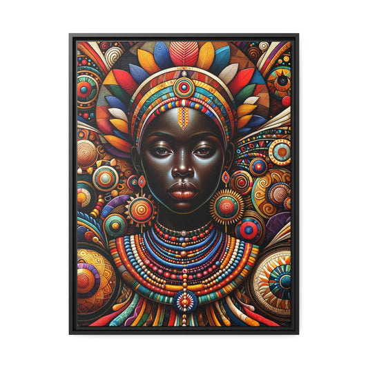 Printify Canvas 61.00 Cm" x 81.30 Cm" (Vertical) Tableau "La puissance et la grâce : un hommage à la femme africaine"