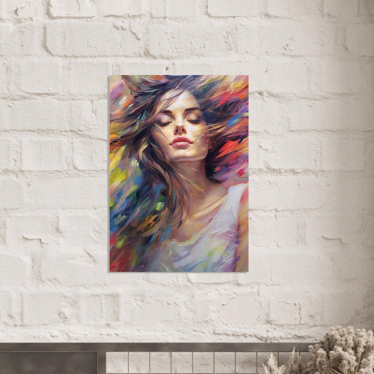 Gelato Print Material Peinture Portrait Femme