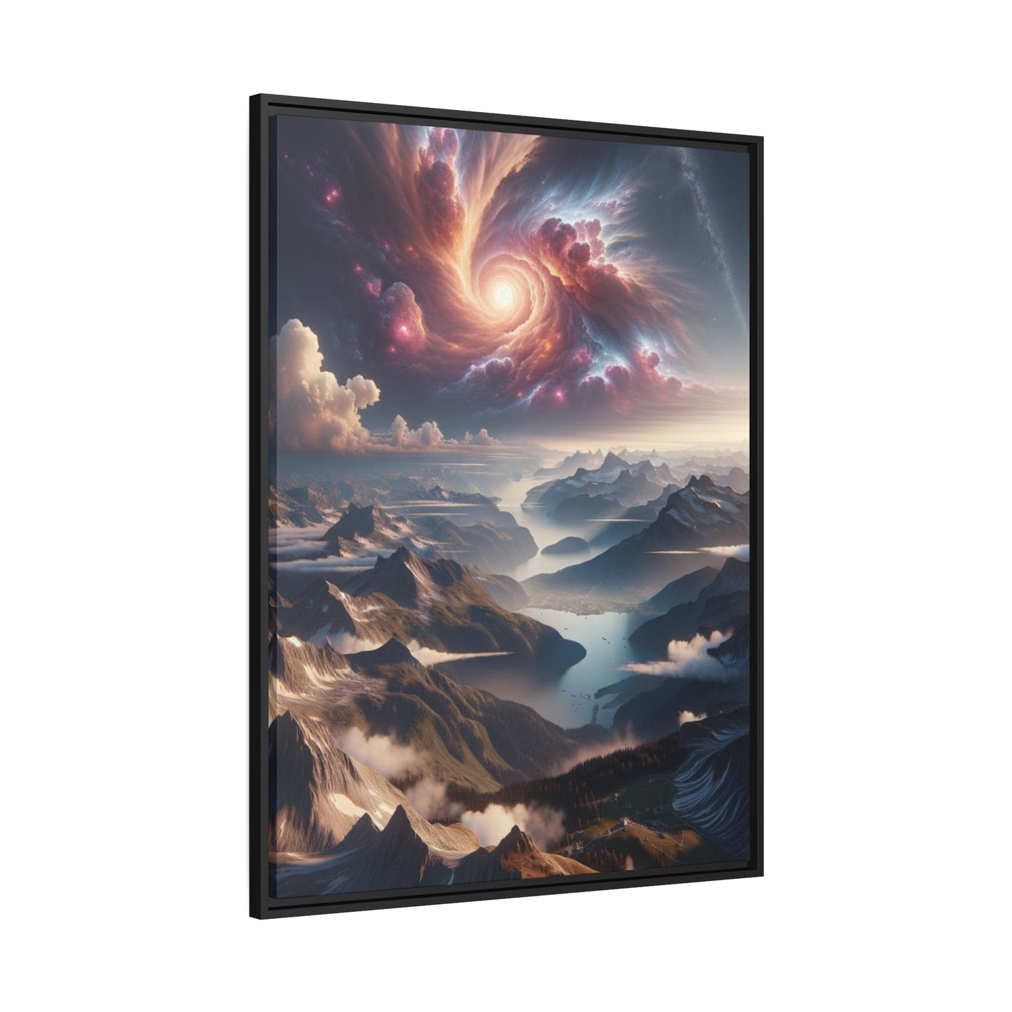 Printify Canvas Tableau Les Cimes en Éveil : Horizon d'Émerveillement