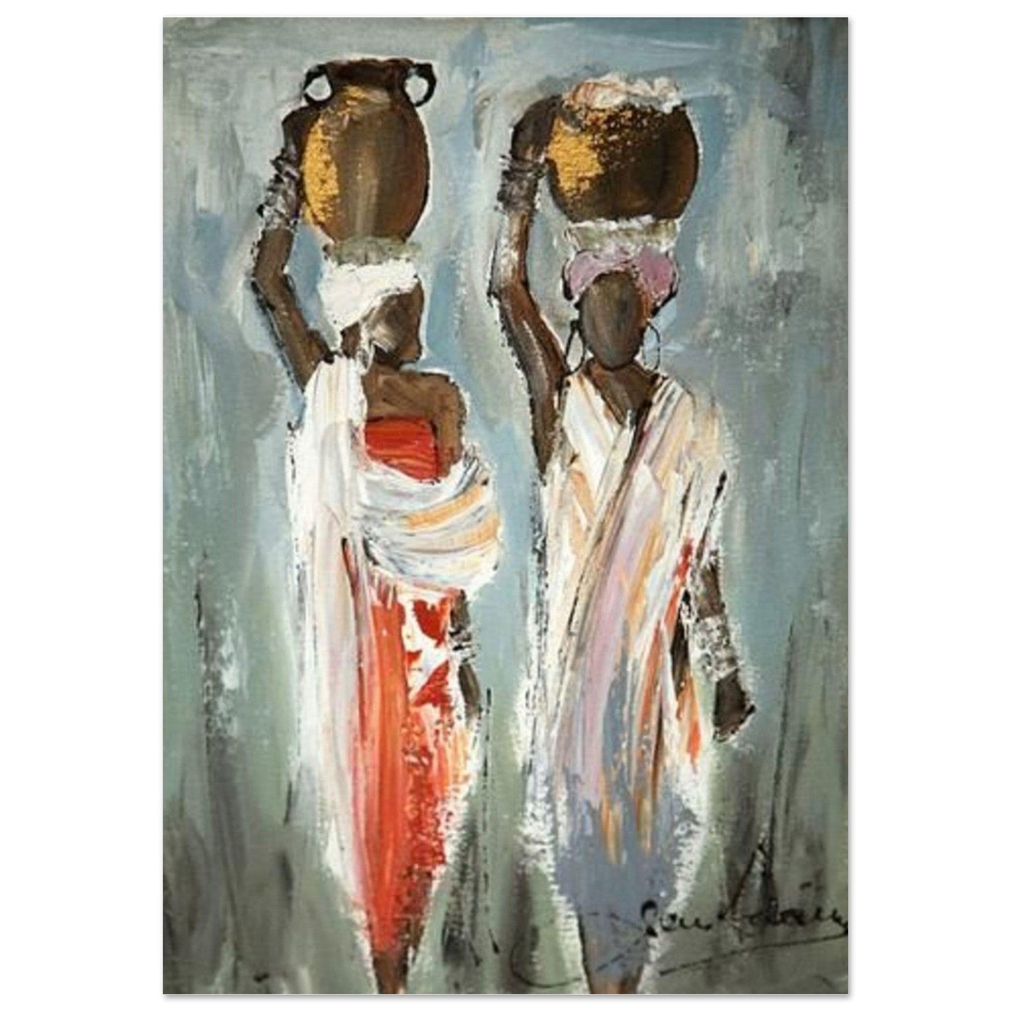 Gelato Print Material 70x100 cm / 28x40″ Affiche Africain Deux Personnes