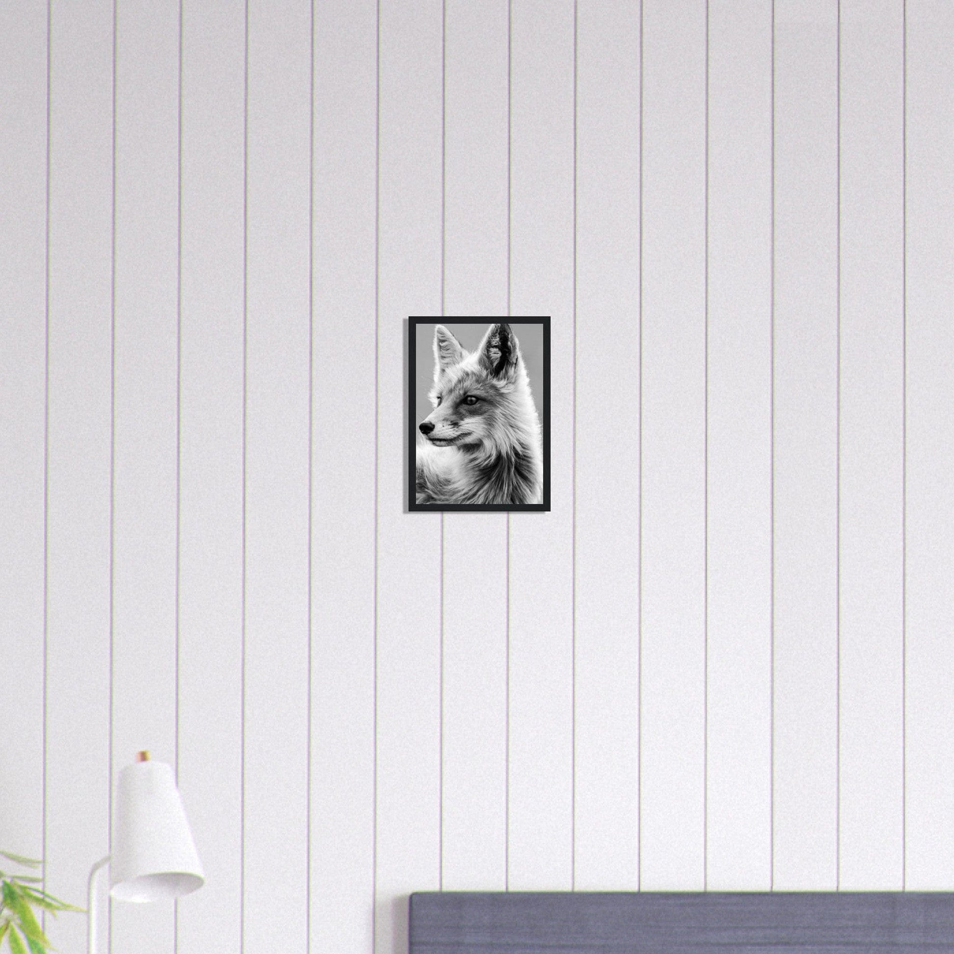 Canvanation Print Material A4 21x29.7 cm / 8x12″ Tableau Photo Noir Et Blanc-Animaux-Renard