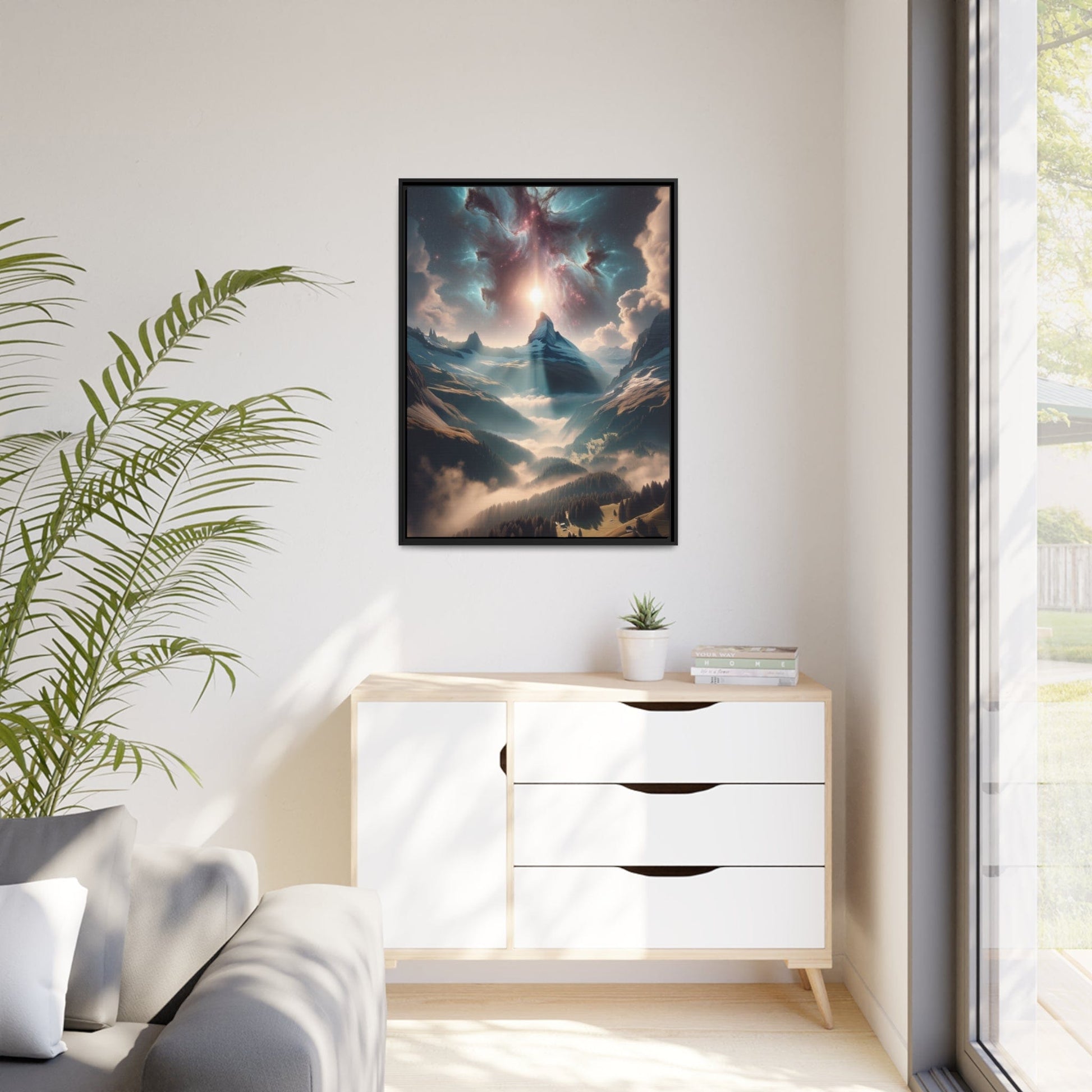 Printify Canvas Tableau Éclats d'Altitude : Une Ode Majestueuse aux Cimes