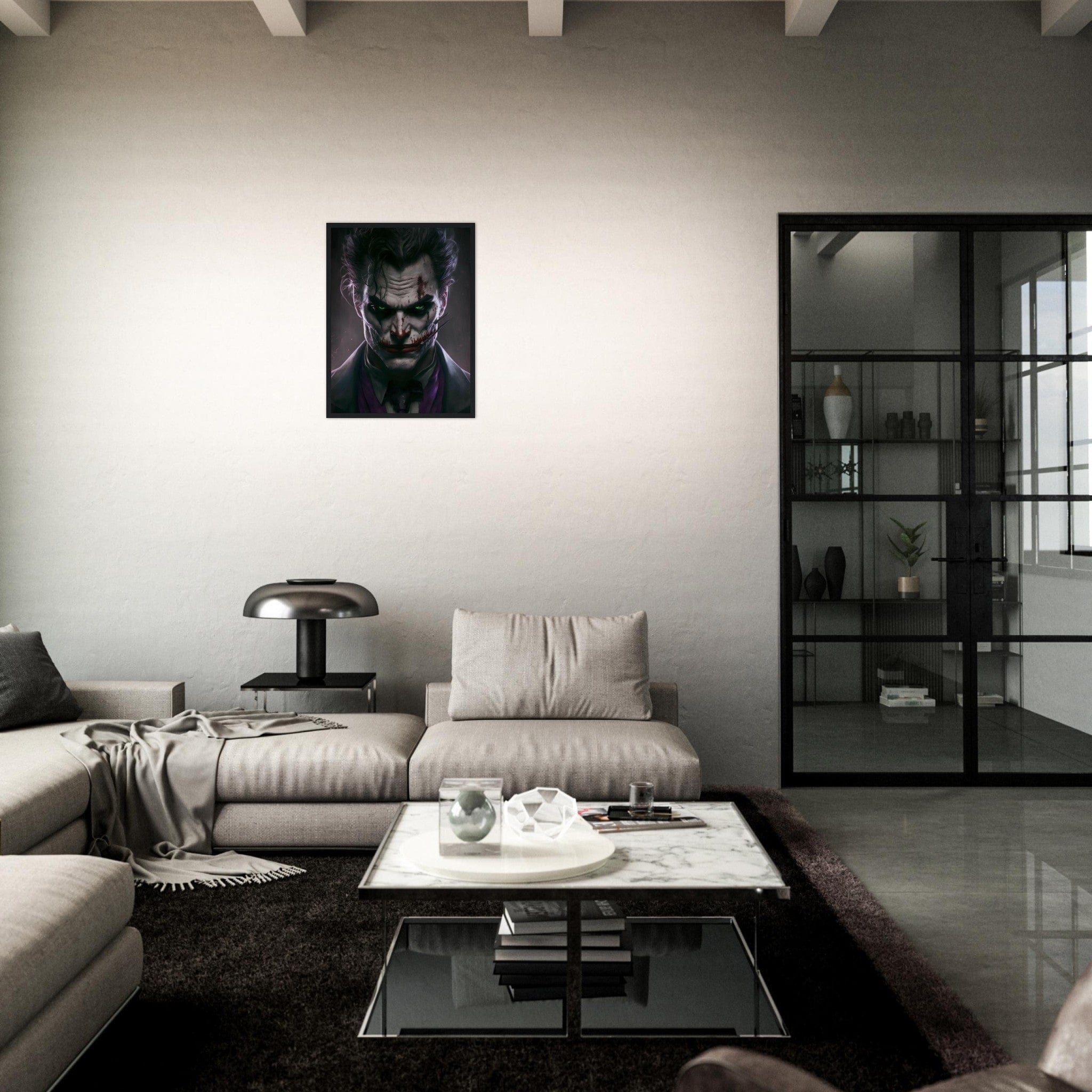 Canvanation Print Material Tableau Joker Noir Et Blanc
