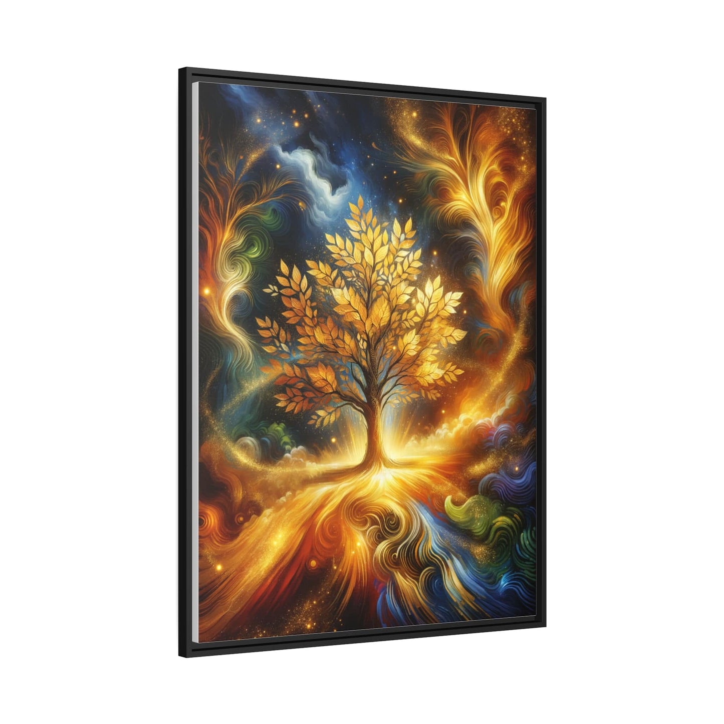 Printify Canvas Tableau L'élégance dorée de l'Arbre de Vie: Un symbole de prospérité et d'harmonie