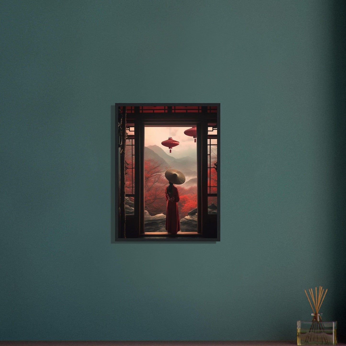 Canvanation Print Material Tableau Japon Fleur De Cerisier Geisha