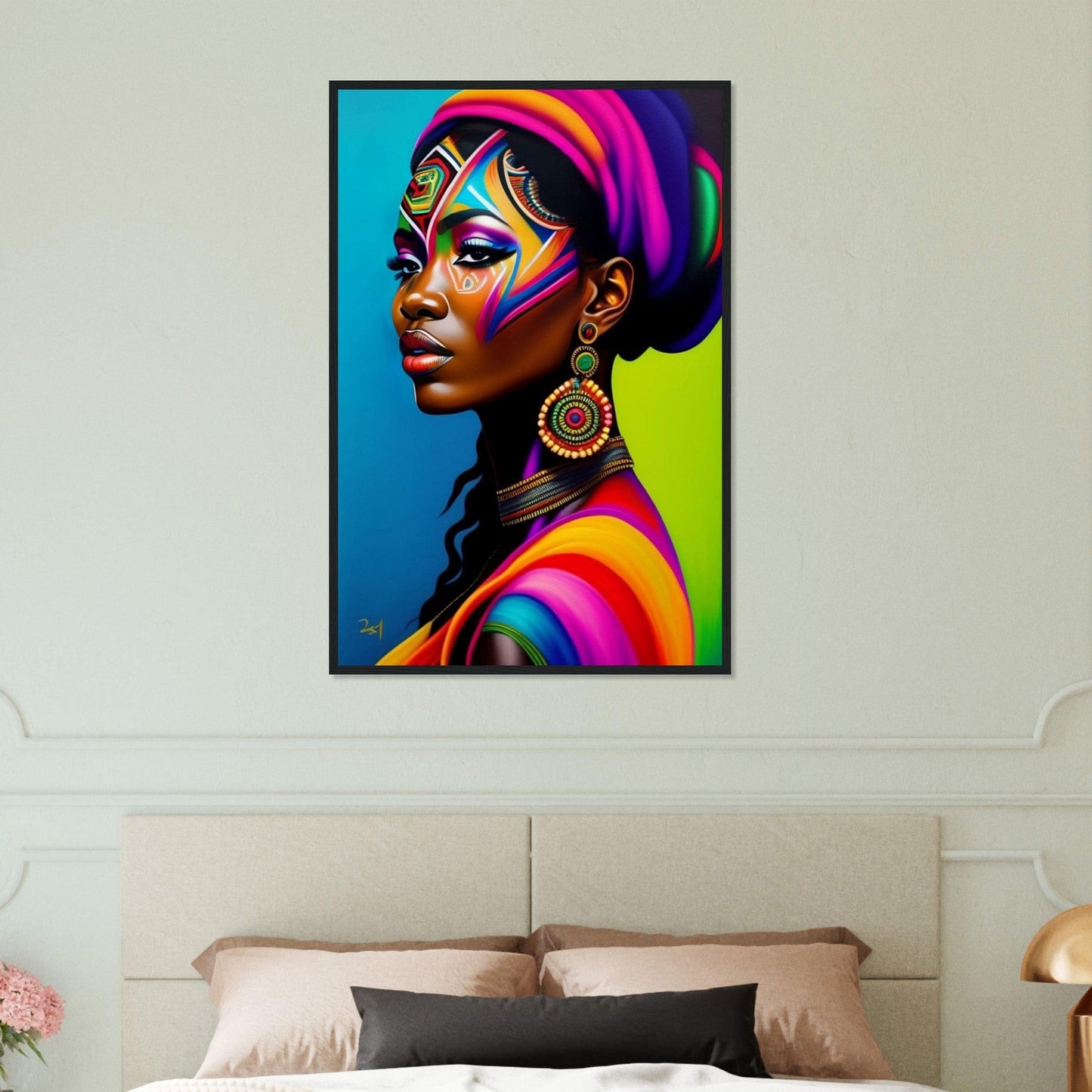 Canvanation Print Material 60x90 cm / 24x36″ Tableau Africaine Peinture Couleur