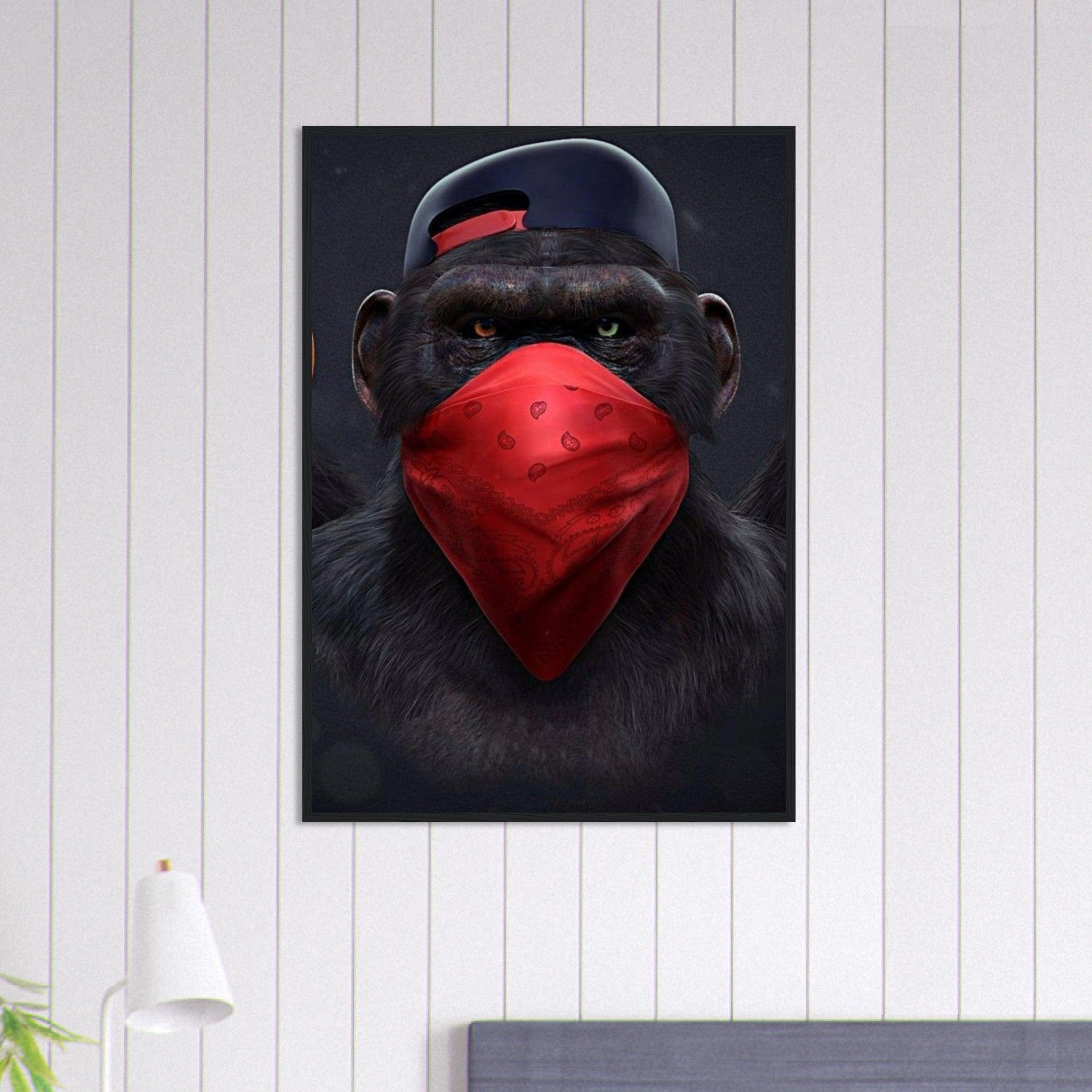 Canvanation Print Material 70x100 cm / 28x40″ Tableau Singe Gang Rouge