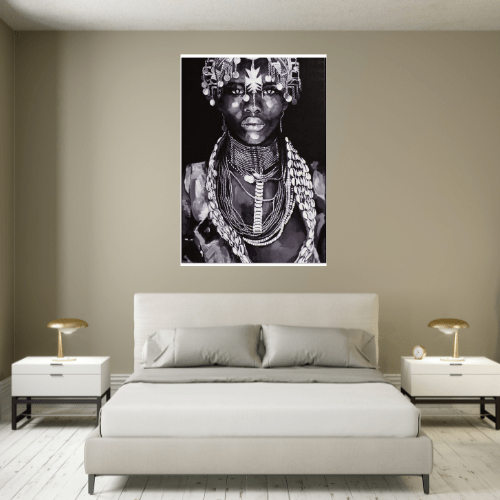 Gelato Print Material Tableau Homme Africain