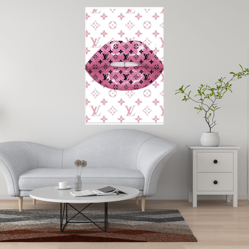 Gelato Print Material Affiche Louis Vuitton Levre Rose