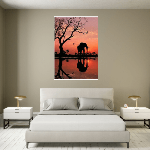Gelato Print Material Affiche Africain Elephant