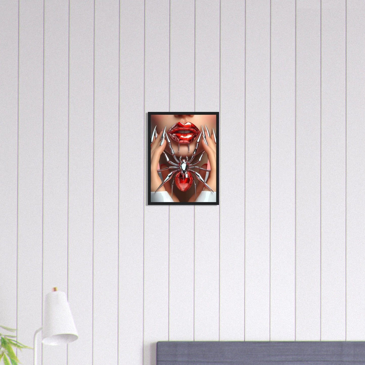 Canvanation Print Material 30x40 cm / 12x16″ Tableau Levres Araigné