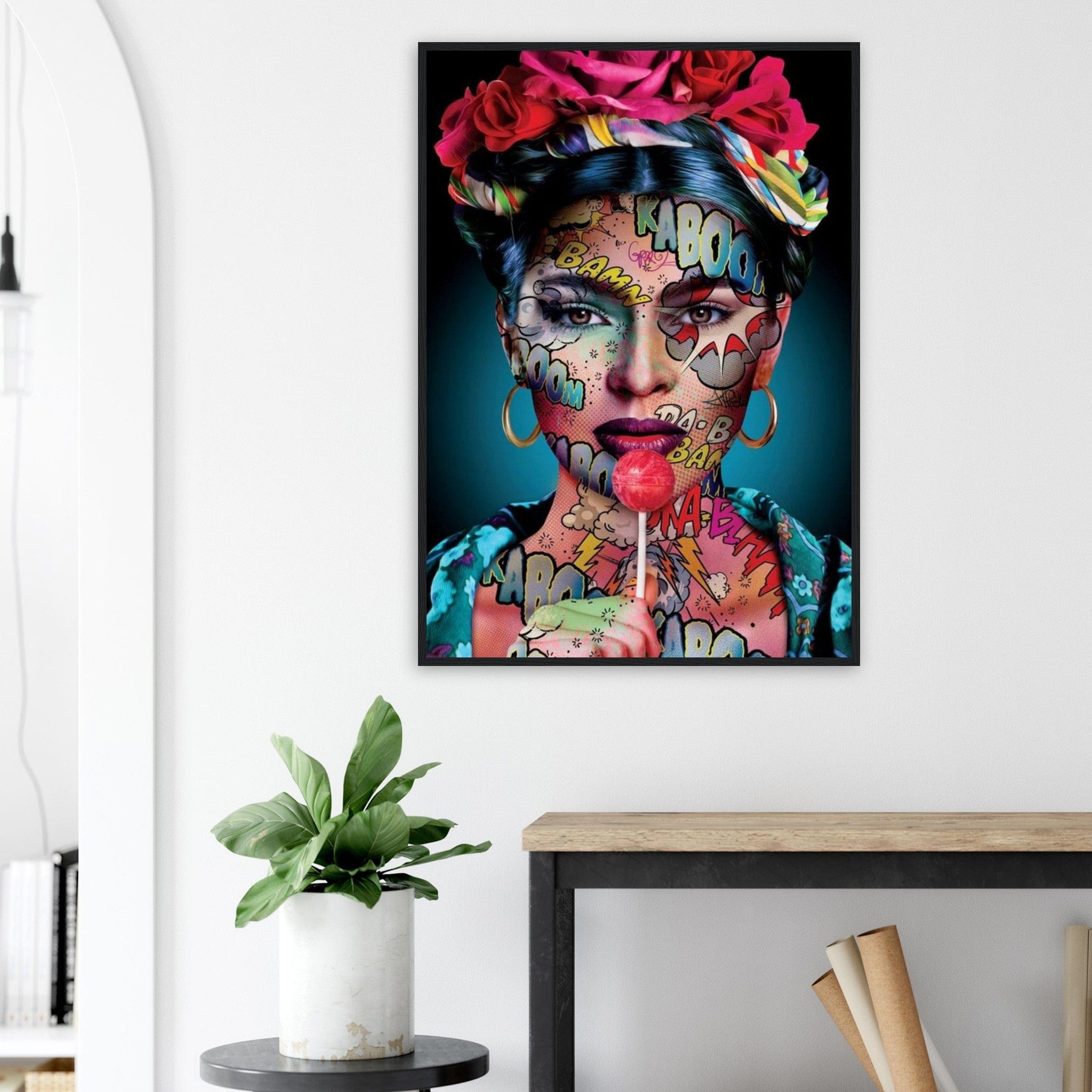 Canvanation Print Material 70x100 cm / 28x40″ / Tableau Poster et Tableau Street Art Femme Tatoué