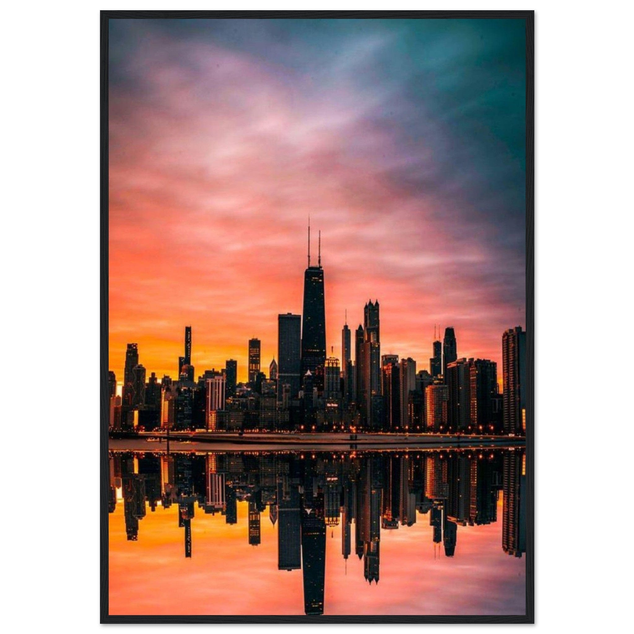Gelato Print Material 70x100 cm / 28x40″ Tableau Ville New York Couché de soleil Magnifique