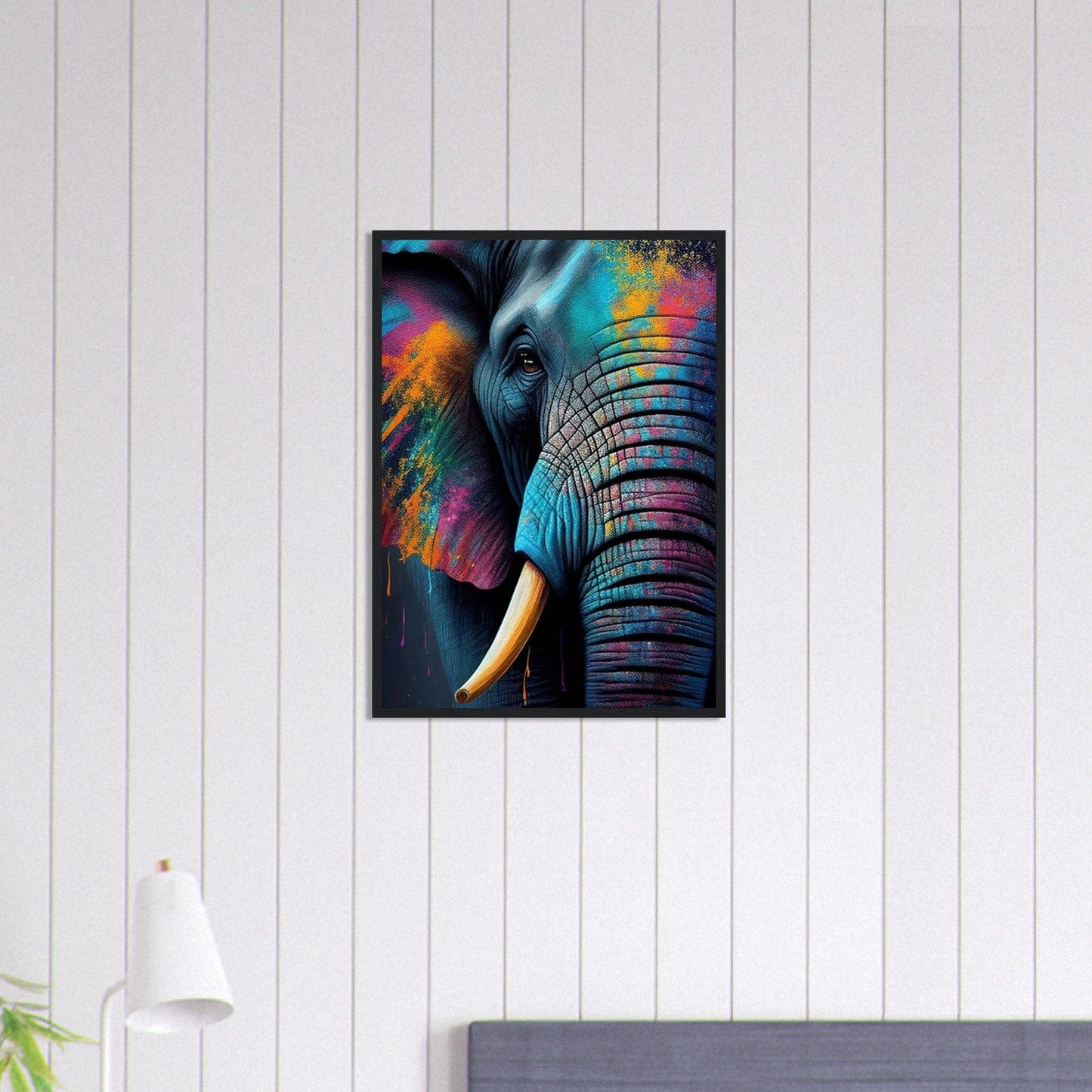 Canvanation Print Material 50x70 cm / 20x28″ Tableau Elephant Trompe Céleste
