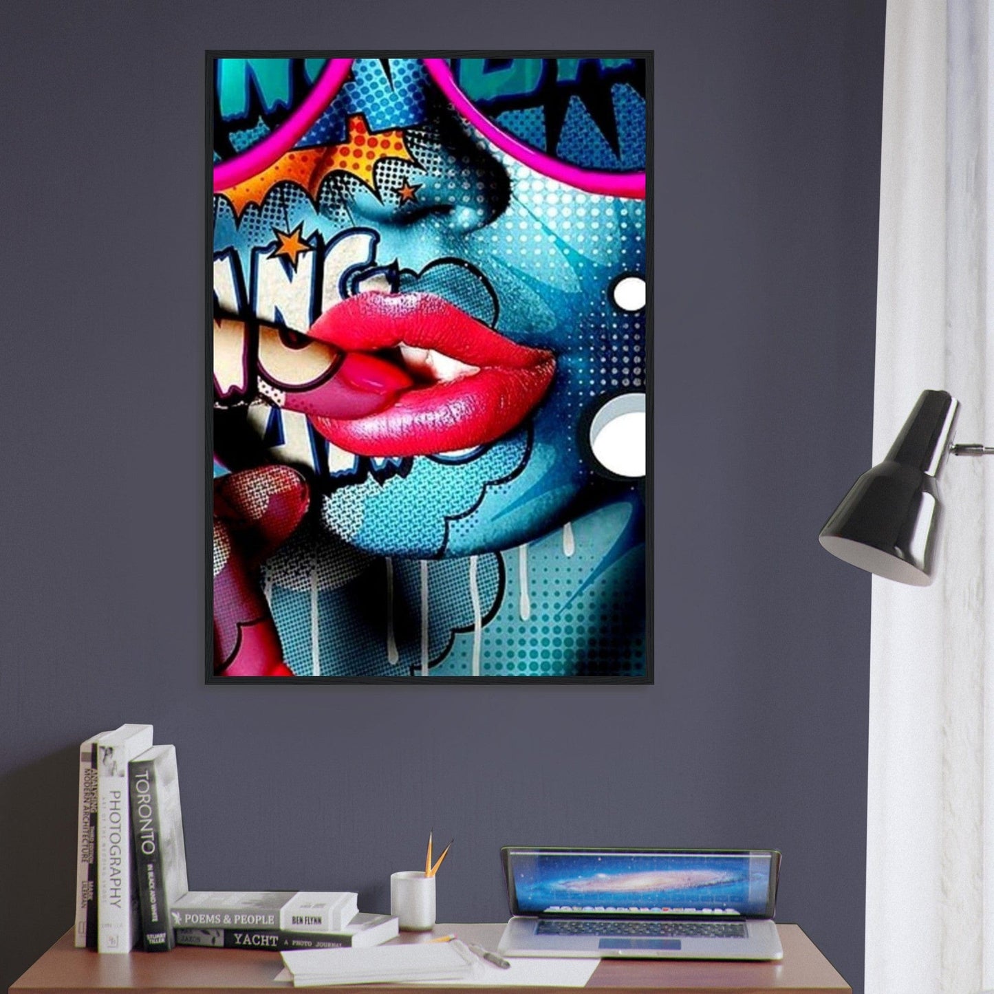 Canvanation Print Material Tableau Street Art Femme Pop Bleu