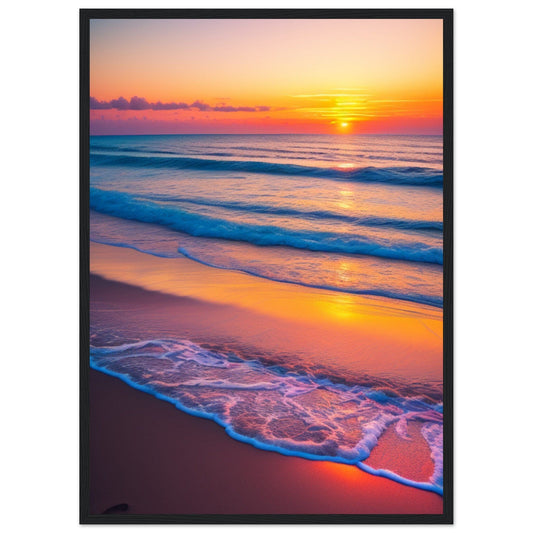 Gelato Print Material 50x70 cm / 20x28″ Cadre Coucher De Soleil Mer