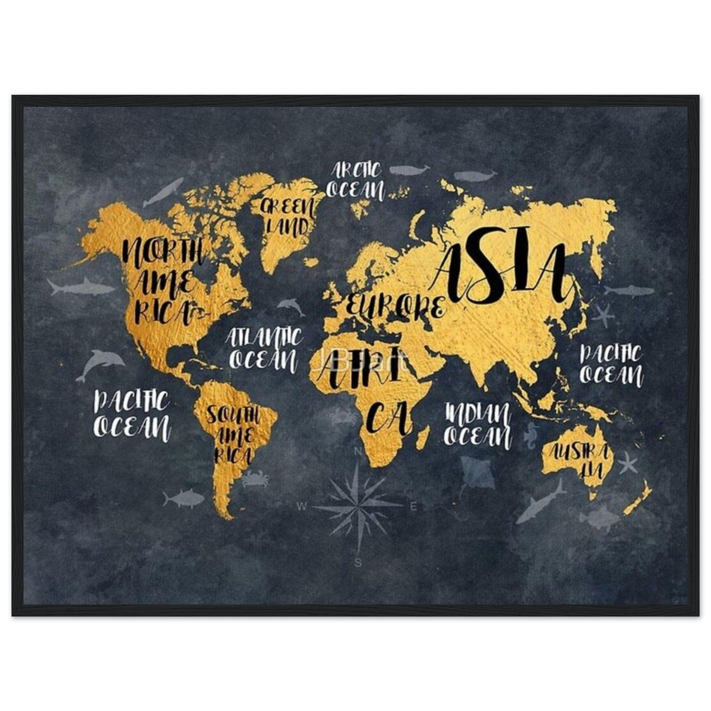 Canvanation Print Material 60x80 cm / 24x32″ Tableau Mappemonde - Universel