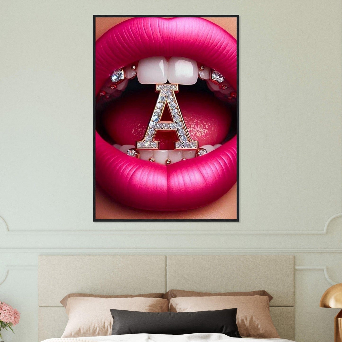 Canvanation Print Material Tableau Levres Lettre A