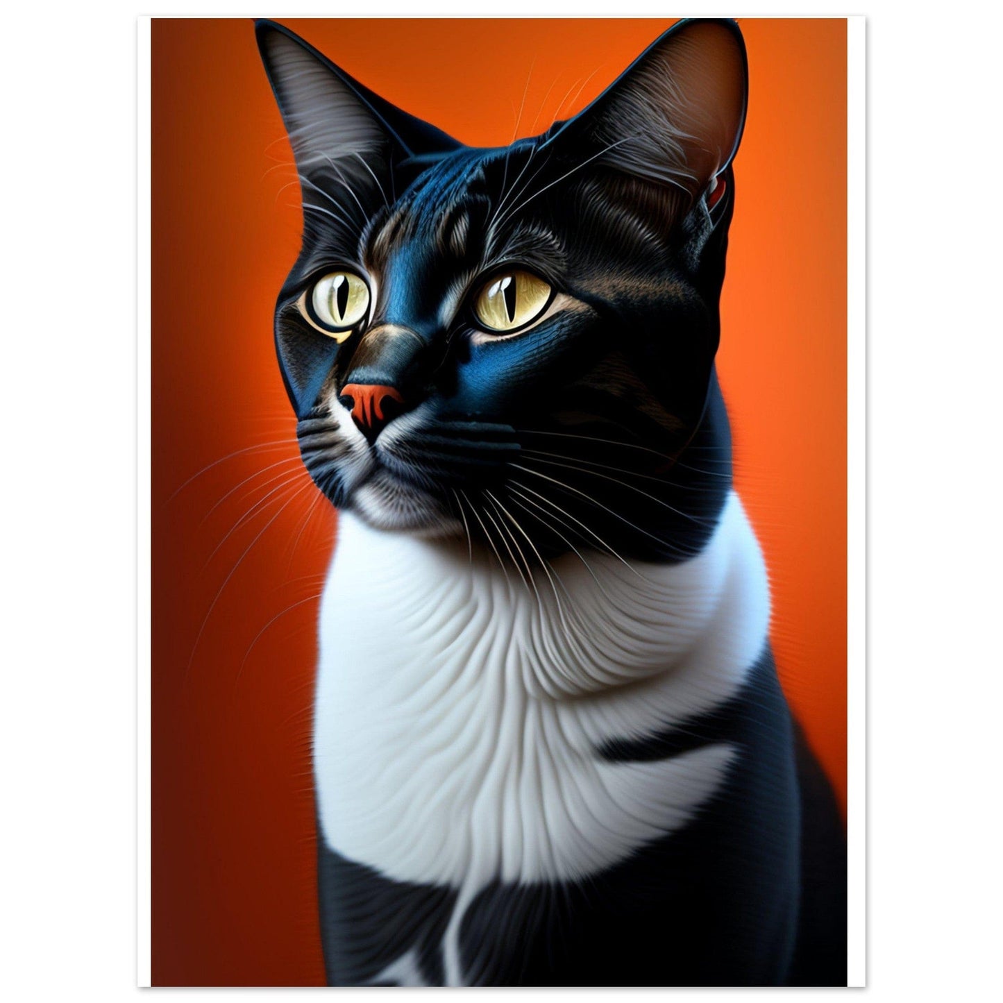 Gelato Print Material 75x100 cm / 30x40″ Peinture chat noir